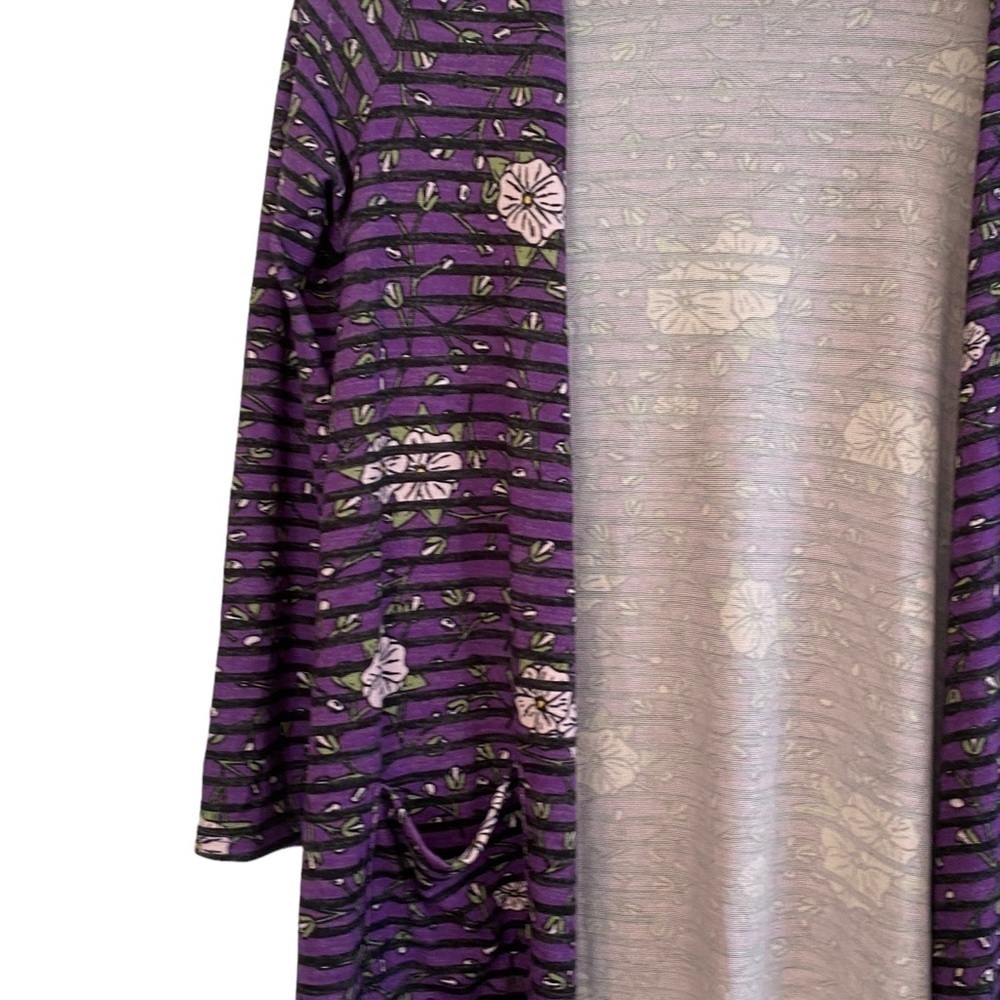 Lularoe Purple Long Sleeve Duster Size Small - Picture 3 of 4